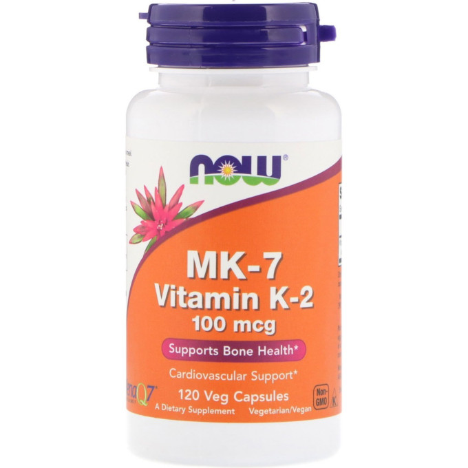 Витамин K2 NOW FOODS MK-7, 100 мкг, 120 капсул NS32642