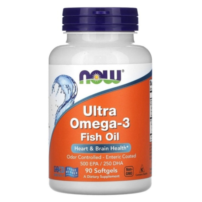 Омега NOW FOODS ULTRA OMEGA-3, 500 EPA / 250 DHA, 90 капсул NS26207