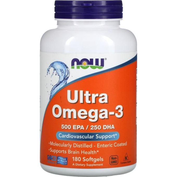 Омега NOW FOODS ULTRA OMEGA-3D, 180 капсул NS28282