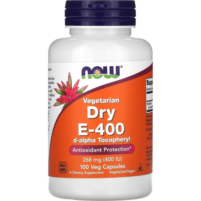 NOW FOODS E-400 DA, 400 МЕ - 100 капсул NS29519