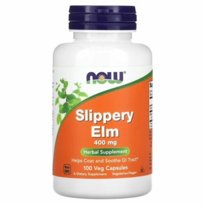 Вяз красный NOW FOODS SLIPPERY ELM 400mg 100 VCAPS NS31154